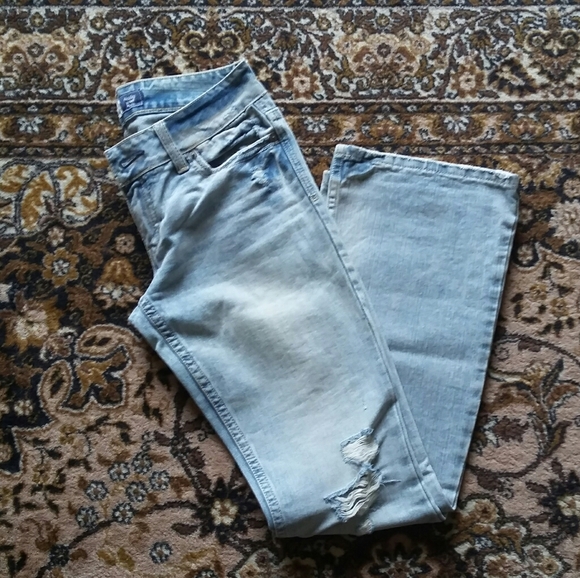 Aeropostale Hailey Skinny Flare Distressed Jeans - Picture 2 of 4